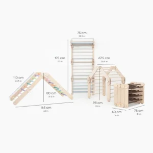 Multifunctioneel houten klimrek afmetingen