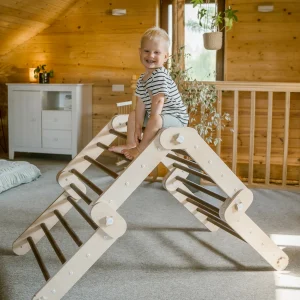 Multifunctioneel houten klimrek bruin