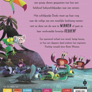 Schiet op, schildpadjes achterkant