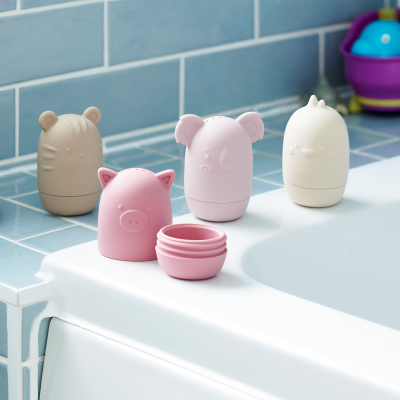 Tickit Silisoft Dierlijke Waterspuiters (Aarde Kleuren) 6 Tickit Silisoft Dierlijke Waterspuiters (Aarde Kleuren)