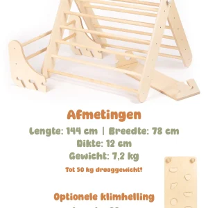 Verstelbare 2-in-1 Klimdriehoek / Klimwand 14 Verstelbare 2-in-1 Klimdriehoek Klimwand specificaties