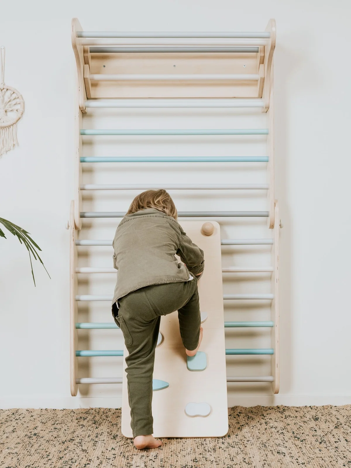 Verstelbare 2-in-1 Klimdriehoek / Klimwand 11 Verstelbare 2-in-1 Klimwand pastel