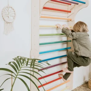 Verstelbare 2-in-1 Klimdriehoek / Klimwand 18 Verstelbare 2-in-1 Klimwand regenboog