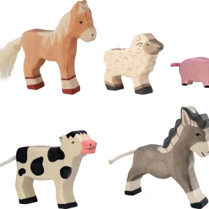 Holztiger Boerderijdieren - 5 stuks