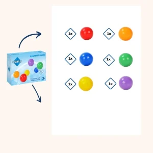 Coblo knikkerbaan ballen – 6 stuks